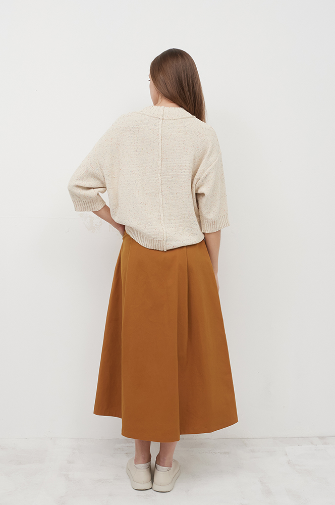 Спідниця бавовняна охра на ґудзиках (С 91)